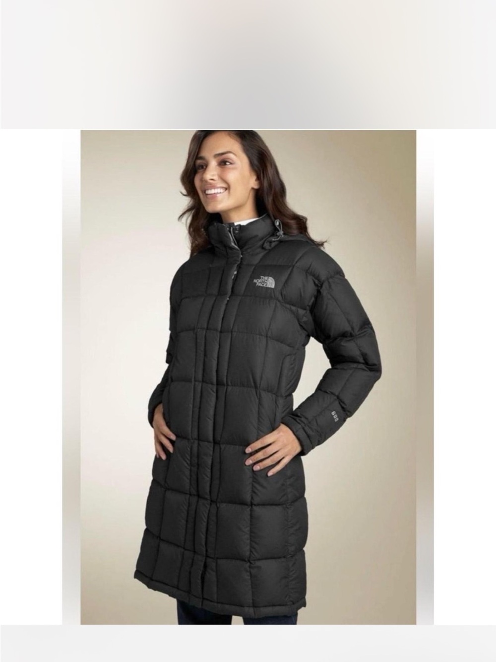 The North Face 600 Metropolis Goose Down Hooded Long Puffer Coat